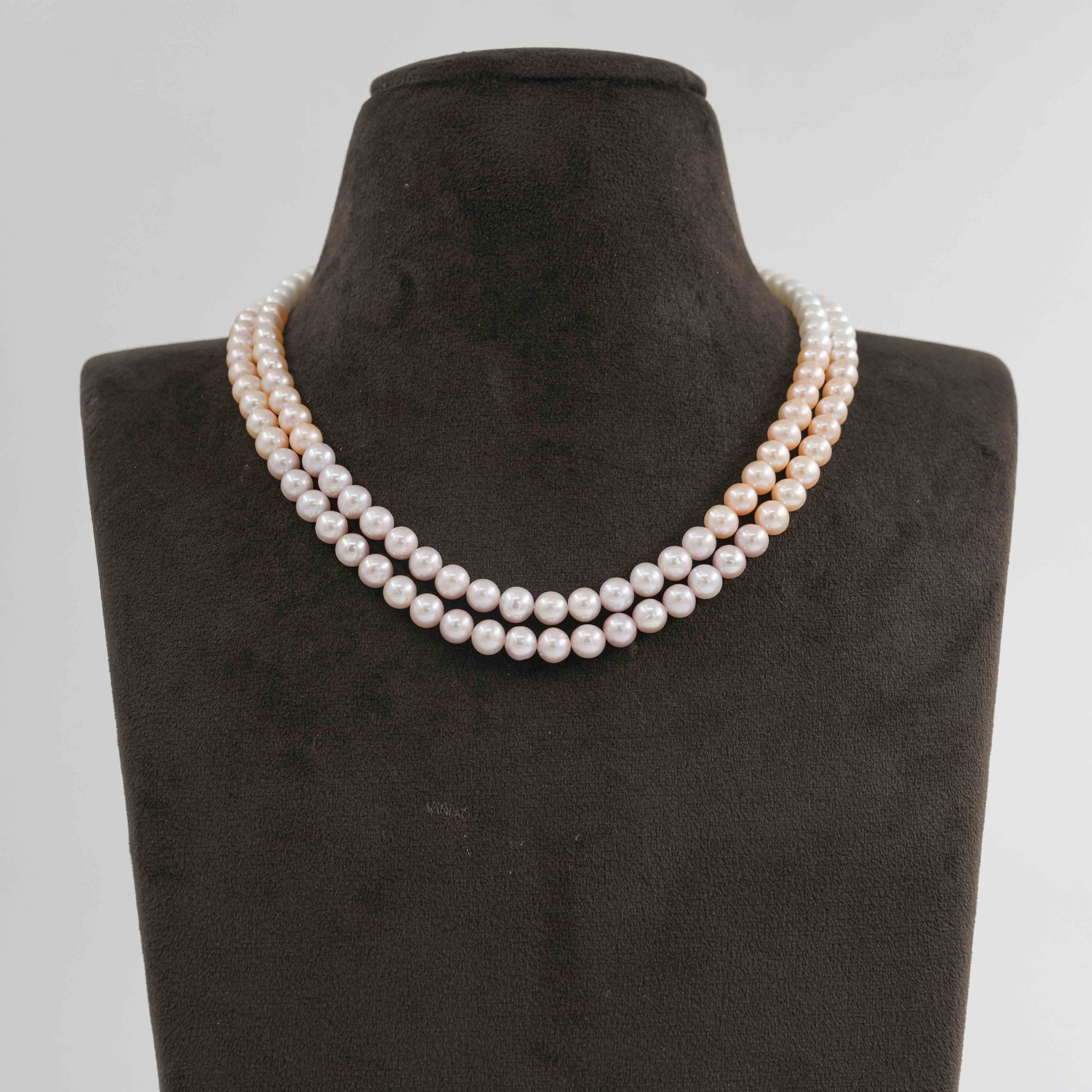 Round Shading Pearl Necklace